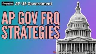 AP US Government CRAM – FRQ Strategies & Types