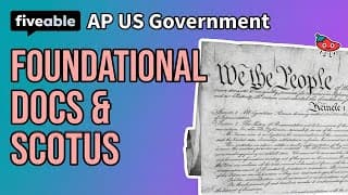 AP US Government CRAM – Foundational Docs & Supreme Court
