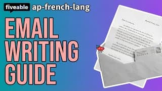 AP French CRAM – Email Response Task & Strategies