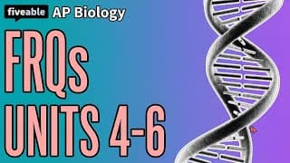 AP Biology CRAM – FRQs Units 4-6