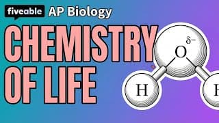 AP Biology - Unit 1 Review: Chemistry of Life
