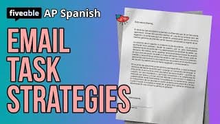 AP Spanish CRAM – Email Task Strategies & Tips