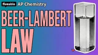 AP Chemistry - Beer-Lambert Law & Spectroscopy