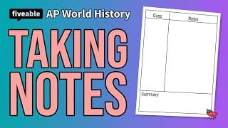AP World History - Note-Taking Strategies
