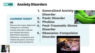 AP Psychology - Anxiety & Mood Disorders
