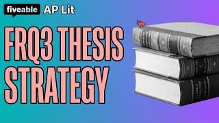 AP English Literature CRAM – FRQ3 Essays & Thesis Strategy