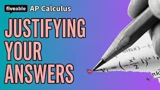 AP Calculus - Justifying FRQs: MVT, IVT & Derivatives