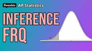 AP Statistics - Inference FRQs: Hypothesis Tests & Intervals