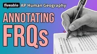 AP Human Geography - Annotating FRQs: Step-by-Step