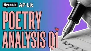 AP Lit - Poetry Analysis Q1: Thesis & Introduction