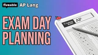 AP Lang - Exam Day Strategy & Time Management