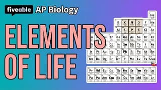 AP Biology - Elements of Life & Chemistry Foundations