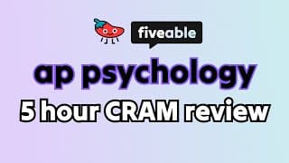 AP Psychology 5 Hour CRAM – All Units Review