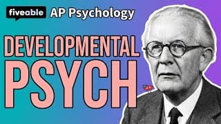 AP Psychology CRAM – Developmental Psych & Piaget