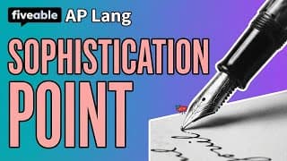 AP English Language - Earning the Sophistication Point