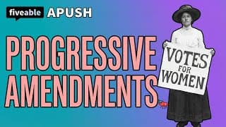 APUSH - Progressive Amendments: 16th, 17th, 18th & 19th