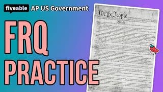 AP US Government - FRQ Practice: Institutions & Cases