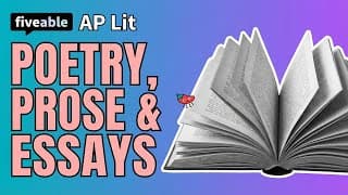 AP English Literature CRAM – Poetry, Prose & Essay Writing