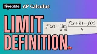AP Calculus - Limit Definition of Derivative