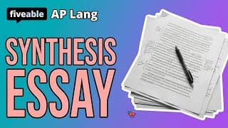 AP Lang - Synthesis Essay: Structure, Rubric & Sources