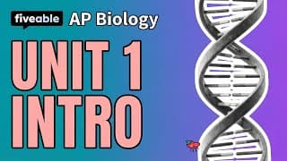 AP Biology - Unit 1 Teacher Overview: Chemistry & Cells