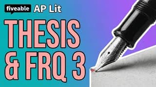 AP Lit - FRQ 3: Thesis Writing & Prose Analysis