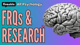 AP Psychology CRAM – FRQs & Research Methods
