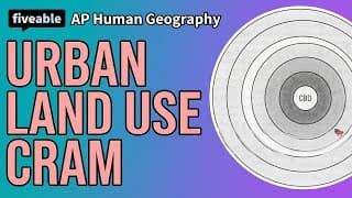 AP Human Geography CRAM – Urban Models & Land Use