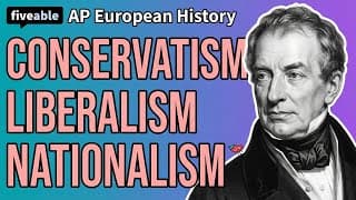 AP Euro - Unit 6: Conservatism, Liberalism & Nationalism