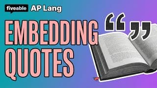 AP English Language - Embedding Quotes in Analysis