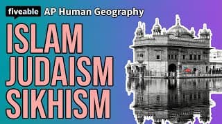 AP Human Geography - Unit 3: Islam, Judaism & Sikhism