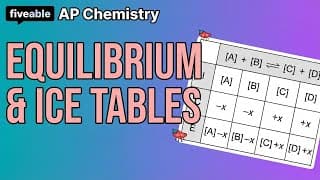 AP Chemistry - Q&A: Equilibrium, ICE Tables & Calorimetry