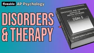 AP Psychology CRAM – Disorders, Therapy & DSM-5