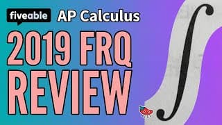 AP Calculus - 2019 FRQ Review
