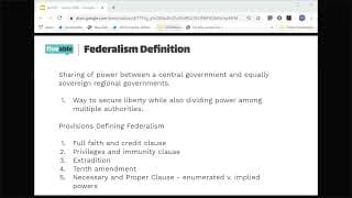 AP US Government CRAM – Federalism