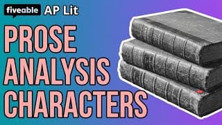 AP Lit CRAM – Prose Analysis: Characters & Relationships
