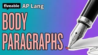 AP Lang - Argumentation: Body Paragraphs & Evidence