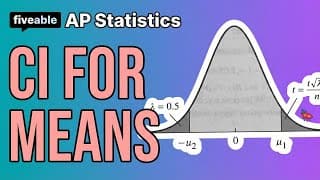 AP Stats - Confidence Intervals for Means (T-Distribution)