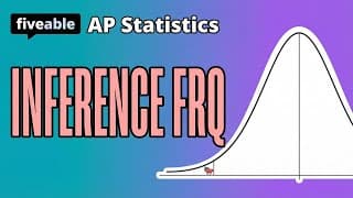 AP Statistics - Inference FRQs: Hypothesis Tests & CIs