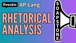 AP English Language - Rhetorical Analysis: SOAPSTONE