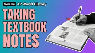 AP World History - How to Take Notes From a Textbook