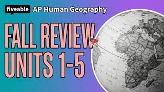 AP Human Geography - Units 1-5 Review: Culture & Population