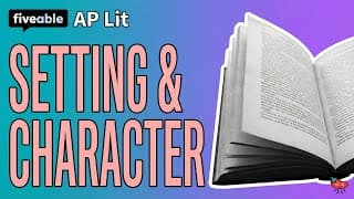 AP Lit - Prose Analysis: Setting & Characterization