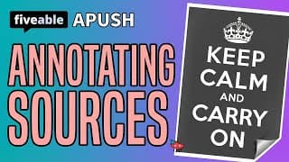 AP History - Annotating Primary Sources for DBQs