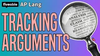 AP Lang - Rhetorical Analysis: Tracking Arguments
