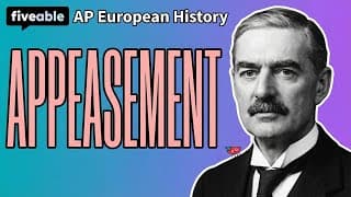 AP Euro - Appeasement & Road to WWII