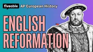 AP European History - English Reformation & Tudor England