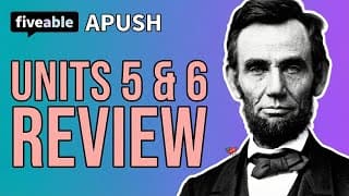 APUSH - Units 5 & 6 Review: Civil War to Gilded Age