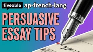 AP French CRAM – Persuasive Essay & Exam Strategies