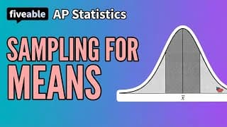 AP Statistics - Sampling Distributions for Means